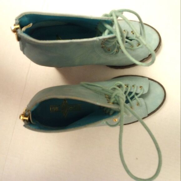 - Love Athena high heel open toe lace up ankle boots - Picture 5 of 10